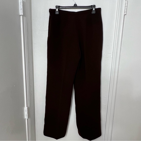 Le Suit Essentials Suit Slacks, Fully Lined, Concealed Side Zipper, Brown, Sz 8 - Picture 2 of 6
